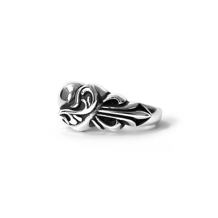 Chrome Hearts Floral Cross Heart Ring