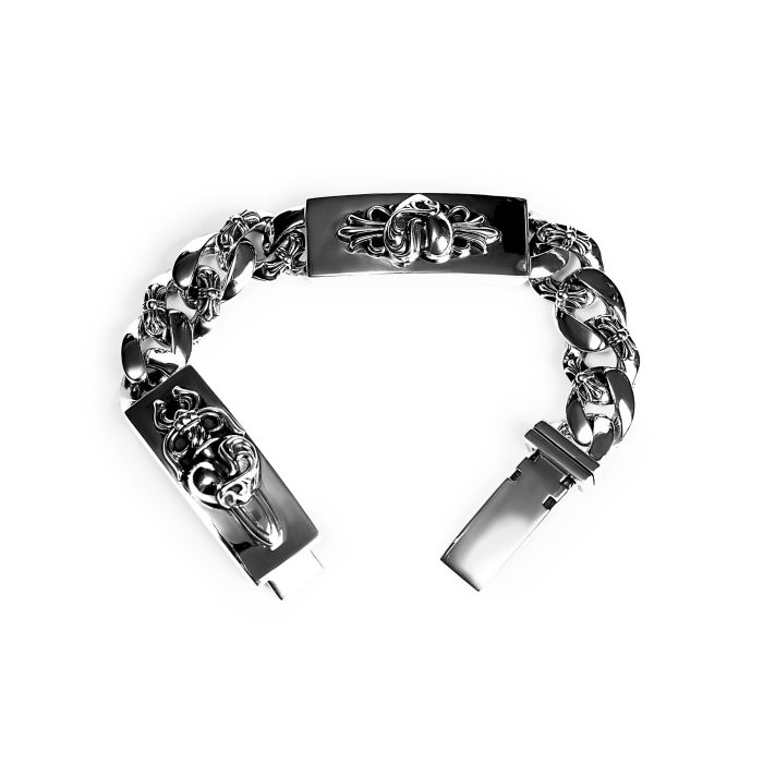 Double ID Fancy Link Bracelet