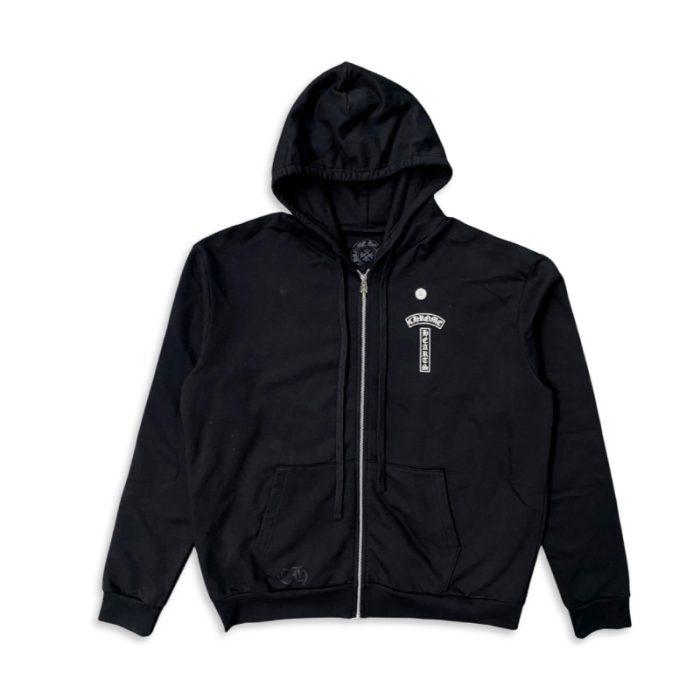 Chrome Hearts T Logo FU Shoulder Zip Up Hoodie