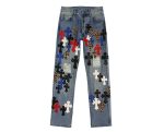 Chrome hearts Leather Leopard Cross Pants