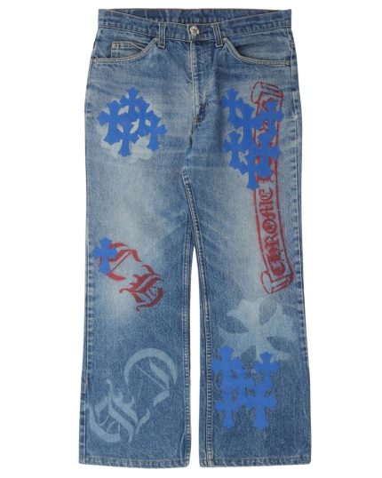 Chrome Hearts Levi’s Stencil Cross Patch Jeans