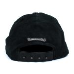 Chrome Hearts 5 Panel Suede Baseball Cap – Black