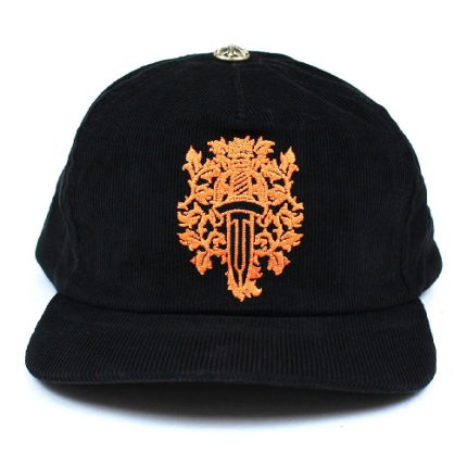 Chrome Hearts Dagger Cordoruy Cap – Black/Orange