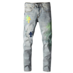 Chrome Hearts Cross Patches Skinny Jeans