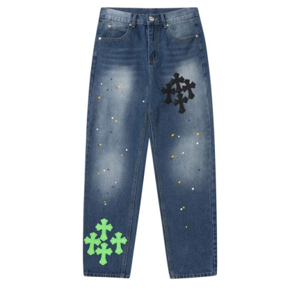 Chrome Hearts Blue Span Denim Jeans